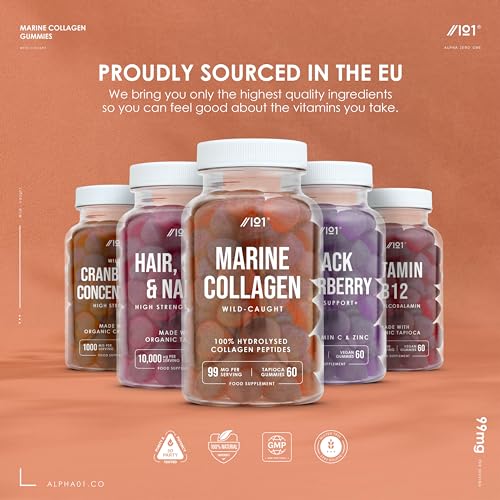 Marine Collagen Gummies - Wild-Caught Marine - Tapioca Based - High Potency Hydrolysed Marine Collagen Gummies ALPHA01 Au supplements
