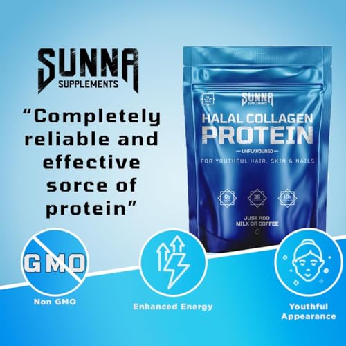 SUNNA SUPPLEMENTS - Halal Bovine Collagen Protein Powder for Hair, Skin, Nails and Joints SUNNA SUPPLEMENTS Au supplements