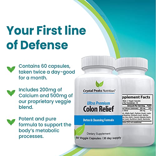 CRYSTAL PEAKS NUTRITION Natural Colon Cleanser Capsules for Constipation Relief CRYSTAL PEAKS NUTRITION Au supplements
