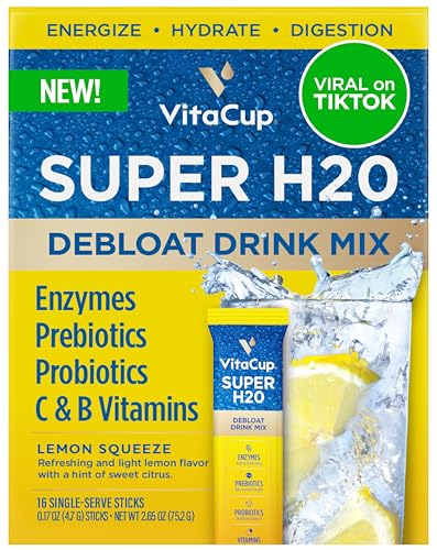 VitaCup Super H2O Bloating Relief and Digestive Health Drink Mix Packets, Probiotics VitaCup Au supplements