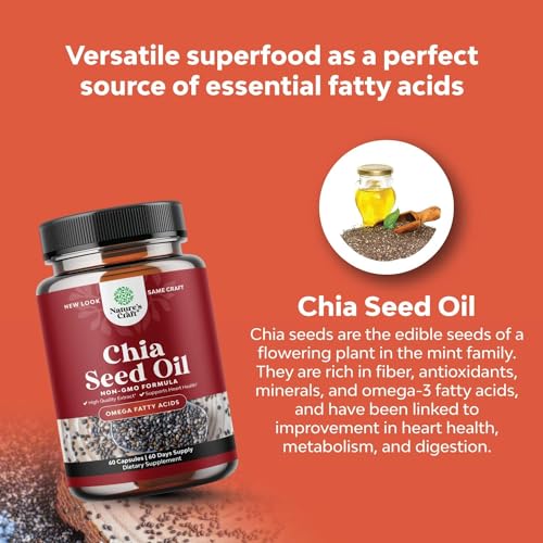 Potent Chia Seed Extract Pills for Men and Women Natural Supplement for Weight Loss Natures Craft Au supplements
