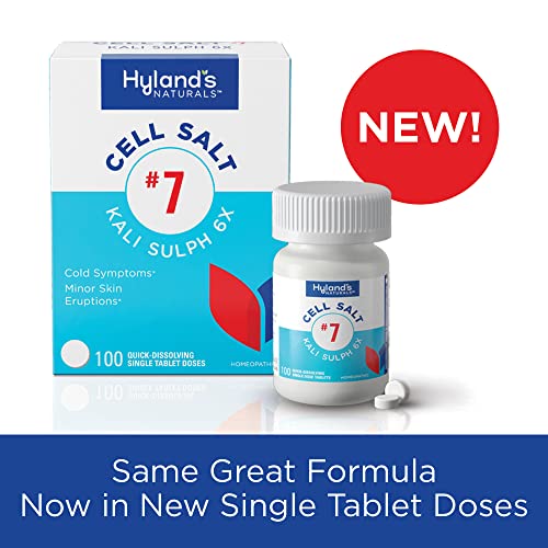 Hyland's Naturals No. 7 Cell Salt Kali Sulph 6X Tablets, Cystic Acne and Acne Scare Treatment Hyland's Au supplements