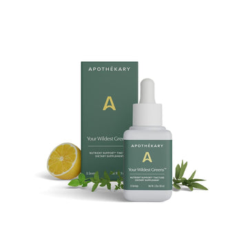 Apothékary Your Wildest Greens Herbal Liquid Drops, All-in-One Daily Superfood Supplement, Vitamin & Mineral Support, 5X Potency of Greens Powders, Sugar Free, Calorie Free, (15 Servings) 1.22oz Apothékary Au supplements