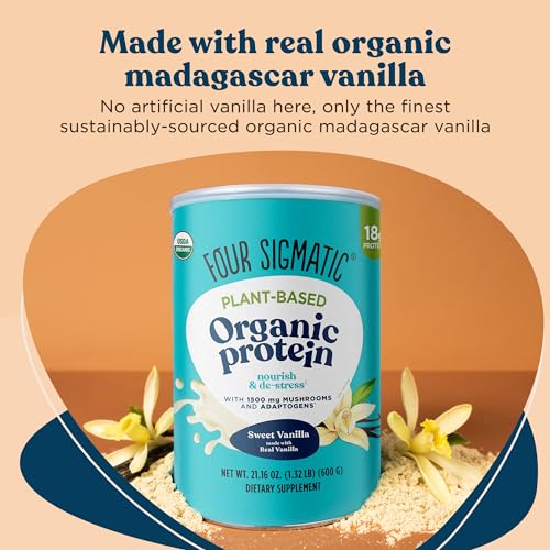 Four Sigmatic Organic Vegan Protein Powder | 18g Plant-Based Protein per Serving Four Sigmatic Au supplements