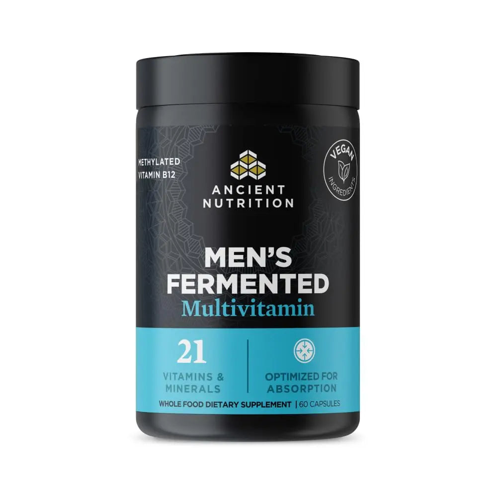 Ancient Nutrition Multivitamin for Men, Men's Fermented Multivitamin with Vitamin A, C, D, E, K, Zinc & Magnesium, Immune Support Ancient Nutrition Au supplements