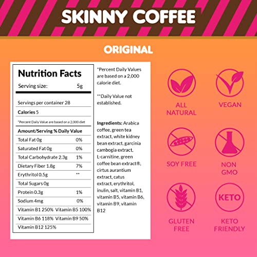 Skinny Boost Skinny Coffee- (Unflavored) Instant Sticks Made with Arabica Coffee, Garcinia SkinnyBoost Au supplements
