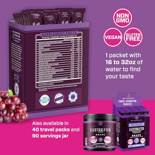 KEY NUTRIENTS Multivitamin Electrolytes Powder Packets - Fruity Grape 20 Pack KEY NUTRIENTS Au supplements