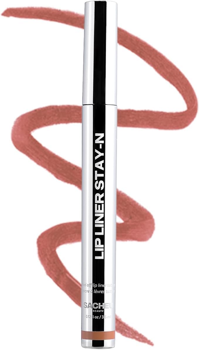 Sacheu Lip Liner STAY-N Peel Off Lip Stain — Long Lasting Waterproof Lip Tint with Hyaluronic Acid & Vitamin E — Transfer Proof Matte Finish, Vegan & Cruelty-Free (p-INKED) Sacheu Au supplements