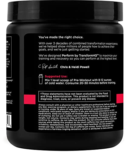 TransformHQ Pre-Workout 28 Servings - Perform - Gluten Free, Non-GMO (Blue Raspberry) TransformHQ Au supplements