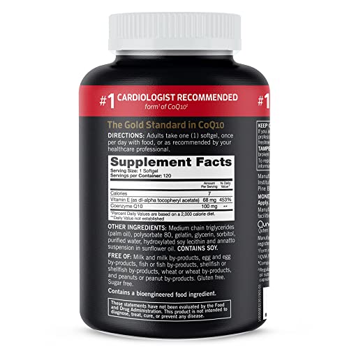 Qunol CoQ10 100mg Softgels, Ultra CoQ10 100mg, 3x Better Absorption, Antioxidant Qunol Au supplements