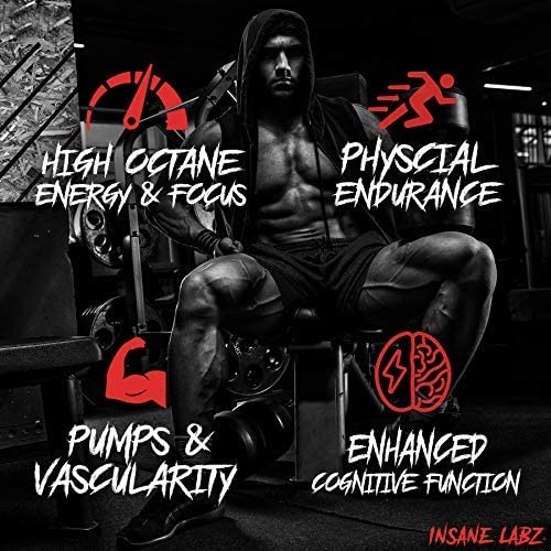 Insane Labz Psychotic Black Edition Mid Stimulant Pre Workout Powder, Energy Focus Insane Labz Au supplements