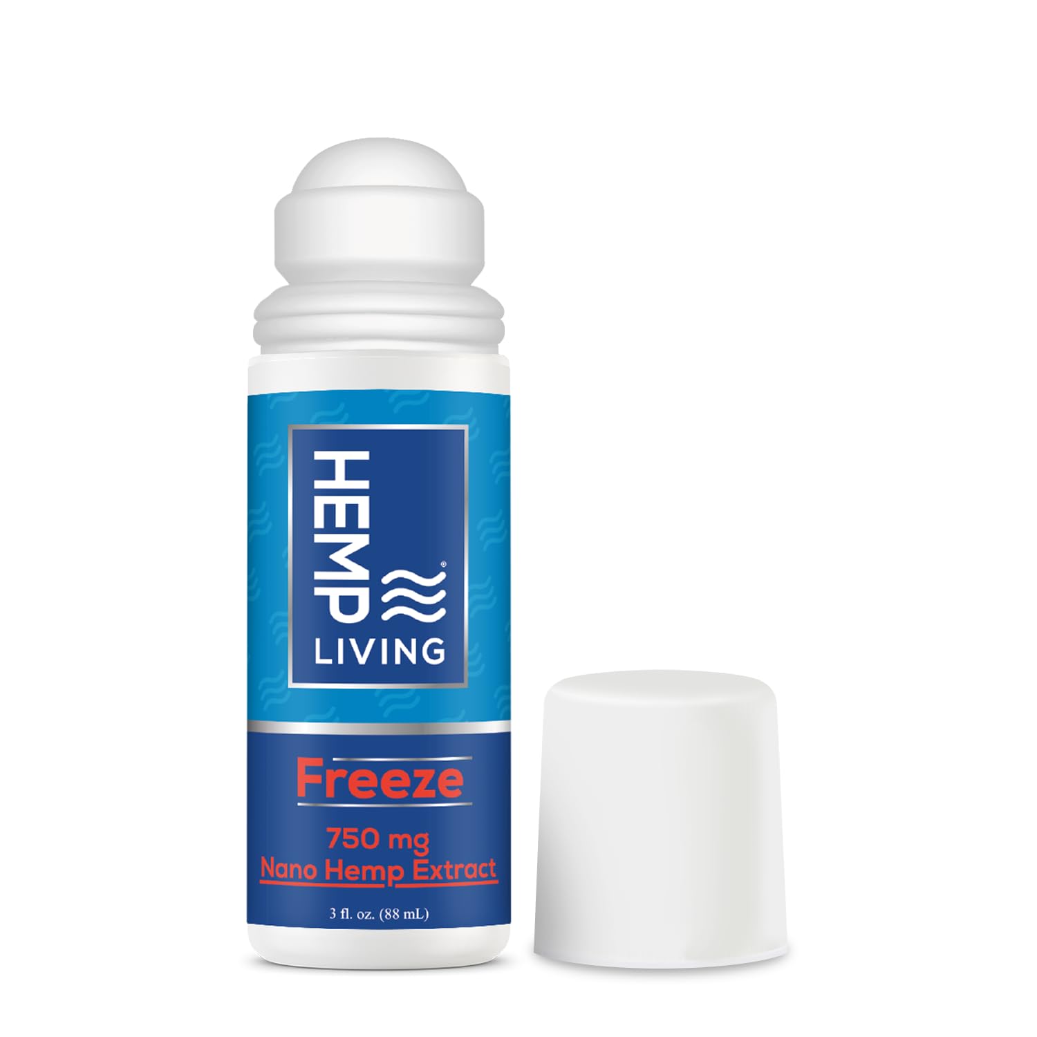 HEMP LIVING Freeze Nano Hemp Extract Roll On, Cold Therapy, Roll On for Muscles and Joint Strain, 3 oz Roll on Bottle (750 mg) HEMP LIVING Au supplements