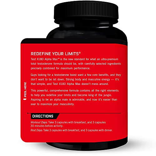 FORCE FACTOR Test X180 Alpha Max, 2-Pack, Total Testosterone and Nitric Oxide Booster Force Factor Au supplements
