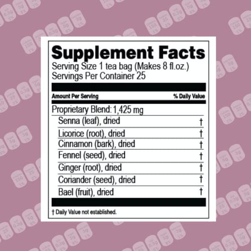 Hyleys Colon Cleanse Tea Blackberry Flavor - 50 Tea Bags (6 Pack - 300 Tea Bags Total) HYLEYS Au supplements