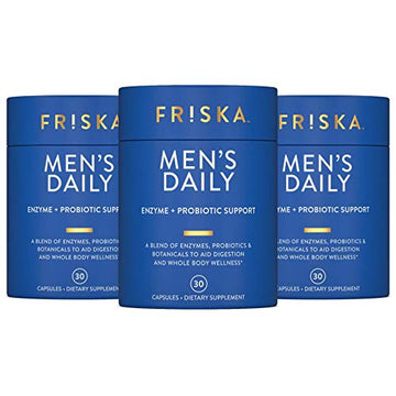 FRISKA Men’s Daily Digestive Enzyme and Probiotics Supplement, Natural Support FR!SKA Au supplements