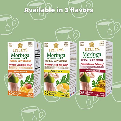 Hyleys Tea Moringa Oleifera with Lemon Flavor - 25 Tea Bags (Miracle Tree Tea) HYLEYS Au supplements