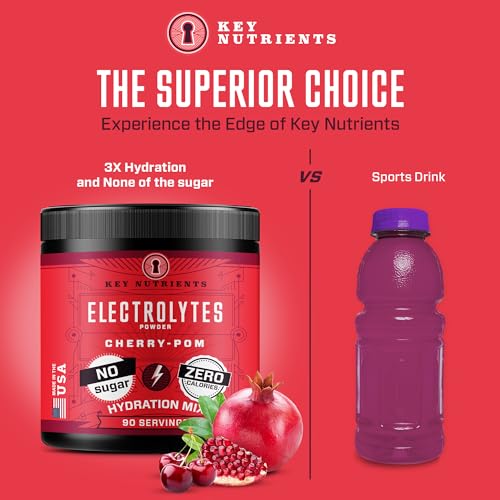 KEY NUTRIENTS Multivitamin Electrolytes Powder No Sugar - Sweet Cherry Pom Electroly KEY NUTRIENTS Au supplements