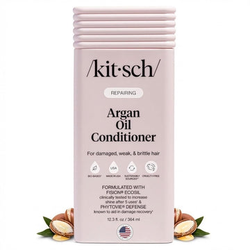 Kitsch Repairing Argan Oil Liquid Conditioner for Women & Men – Argan Oil for Hair, For Shine, Smoothness & Damage Recovery, Hair Repair – Clean, Color-Safe Hair Care - 12.3 oz Kitsch Au supplements