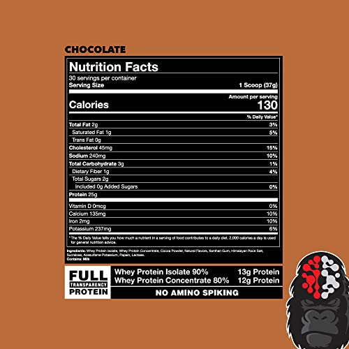 Gorilla Mode Premium Whey Protein - Chocolate / 25 Grams of Whey Protein Isolate Gorilla Mind Au supplements