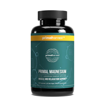 Magnesium Supplement Complex 310mg by Primal Harvest with Magnesium Glycinate, Citrate, Malate, and Zinc 120 Capsules Primal Harvest Au supplements