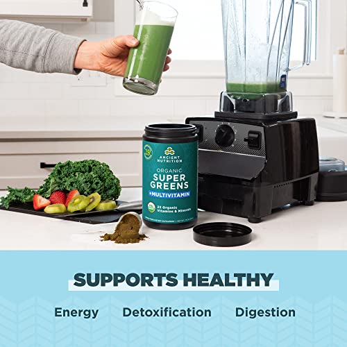 Ancient Nutrition Organic SuperGreens and Multivitamin Powder with Probiotics Ancient Nutrition Au supplements