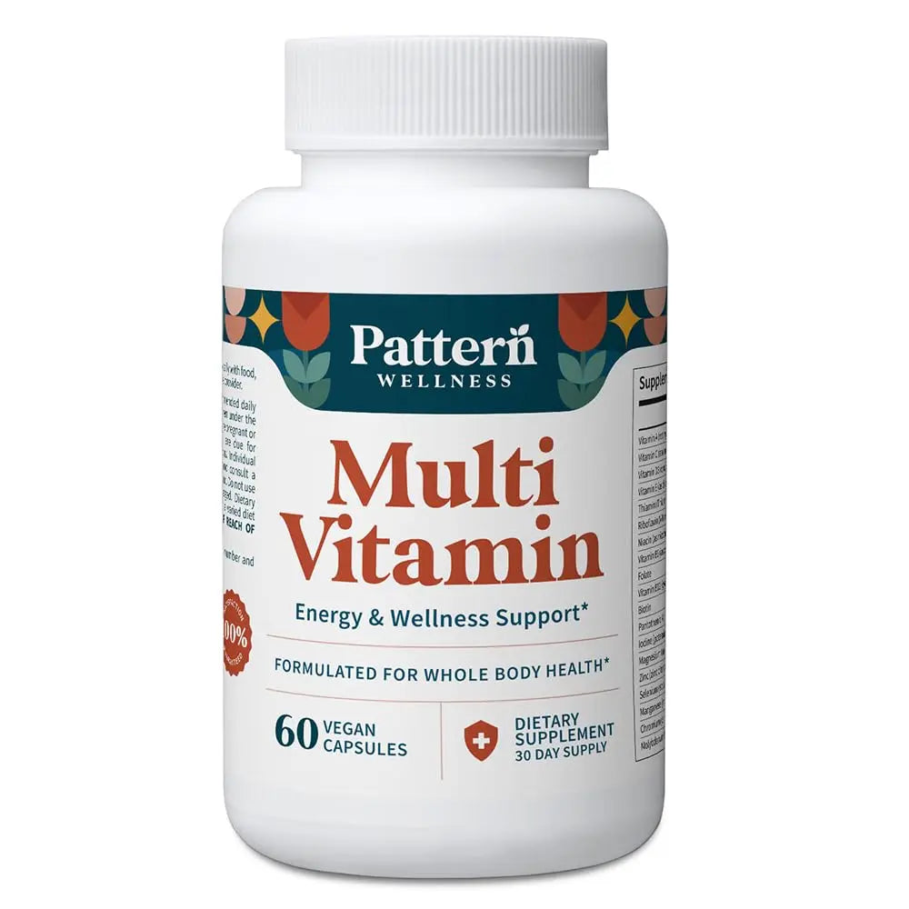 Pattern Wellness Multivitamin for Men & Women – Vitamin A, B, C, D, E – Supports Energy & Wellness – Whole Body Health Pattern Wellness Au supplements