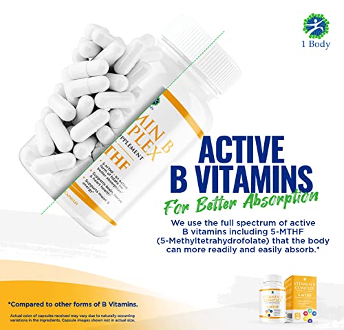 1 Body Vitamin B Complex – 5-MTHF Folate with B1, B2, B5, B6 1 Body Au supplements