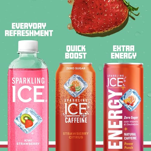 Sparkling Ice, Kiwi Strawberry Sparkling Water, Zero Sugar Flavored Water, with Antioxidant Sparkling ICE Au supplements