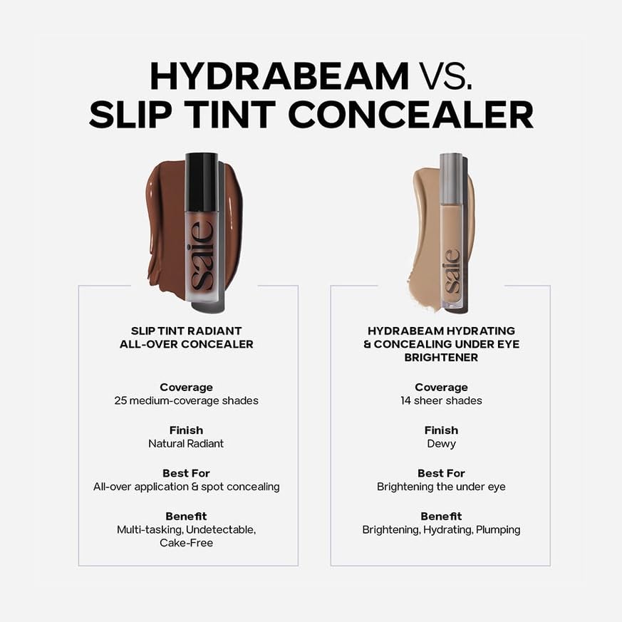 Saie Slip Tint Radiant Cream Concealer & All-Over Face Makeup - Concealer for Dark Circles, Redness & Blemishes - Lightweight Makeup Made with Hydrating Hyaluronic Acid - Shade 5 (0.17 oz) Saie Au supplements