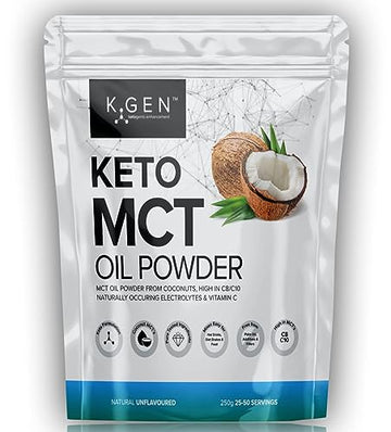 Keto MCT Oil Powder Pure Coconut MCT Keto Coffee Creamer | Premium Quality C8 Easily Absorbed & Digested - Ideal for Paleo & Vegan Diets K GEN ketogenic enhancement Au supplements