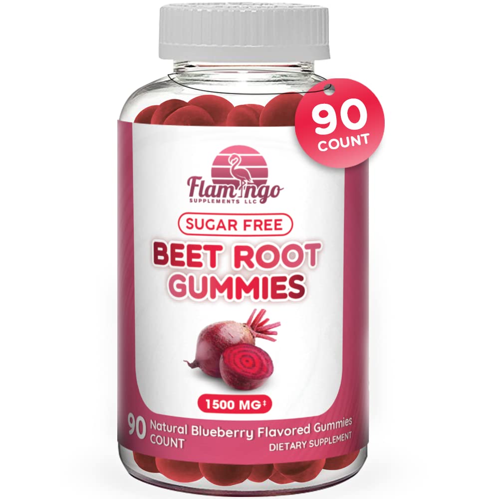 Sugar Free Nitric Oxide Beet Root Gummies (1500 mg)- Beet Root Chewables for Athletic Flamingo Supplements Au supplements