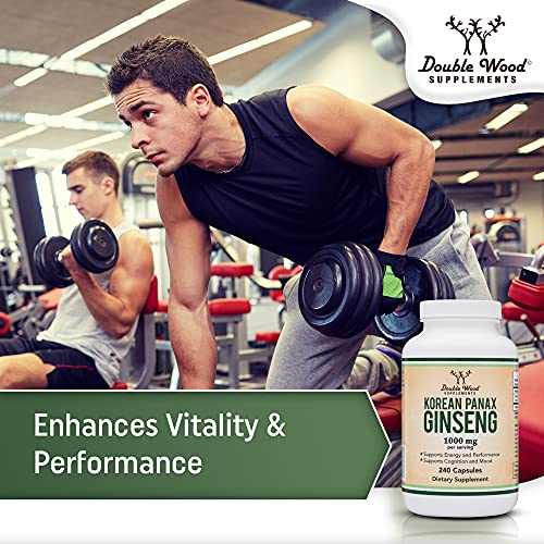Ginseng Capsules (Korean Red Ginseng Extract, Panax Ginseng 10% Ginsenosides) Double Wood Supplements Au supplements