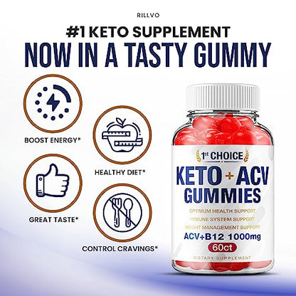 (2 Pack) 1st Choice Keto ACV Weight Loss Gummies Keto First Choice ACV Advanced Formula RillvoUS supplements
