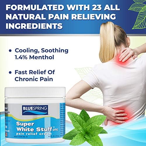 Back Pain Relief Cream with Emu Oil - Super White Stuff Natural Pain Reliever -Topical Cream for Muscle and Joint Pain Relief - Experience Sore Muscle Relief in 5 Minutes - 4 oz Emu Therapy Au supplements