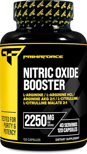 Primaforce Nitric Oxide Booster (2,250mg, 120 Capsules) - 40 Servings of Our High Potency PrimaforceUS supplements