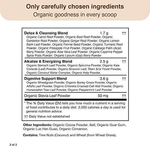 Detox Organics Chocolate Superfood Powder, Detox Cleanse for your Body, Bloating Relief Detox Organics Au supplements
