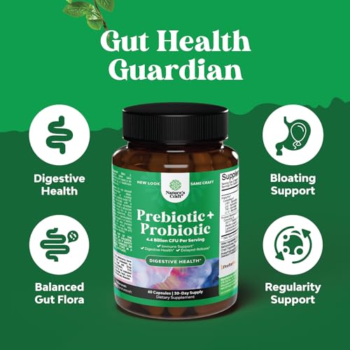 Prebiotics and Probiotics Gut Health Supplement - Super Potent Digestive Health Acidophil Natures Craft Au supplements