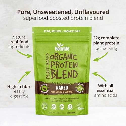 BodyMe Organic Vegan Protein Powder Blend, Cacao Coconut - Unsweetened, Low Carb BodyMe Au supplements