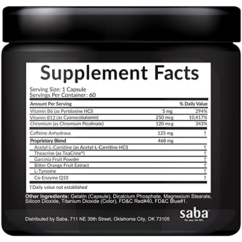 Saba Skinny 5000 -Fat Loss -Weight Loss-Appetite Control -Mild Jitter-Free Energy- Focus Saba Au supplements