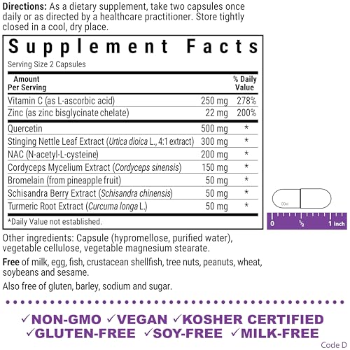 Bluebonnet Nutrition JustBreathe, Seasonal Support*, Non-GMO, Kosher Certified, Gluten-Free, Soy-Free, Dairy-Free, 30 Vegetable Capsules, 15 Servings BlueBonnet Au supplements