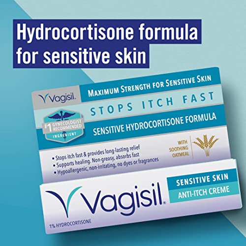 Vagisil Maximum Strength Feminine Anti-Itch Cream for Women, Sensitive Skin Formula with Hydrocortisone Vagisil Au supplements