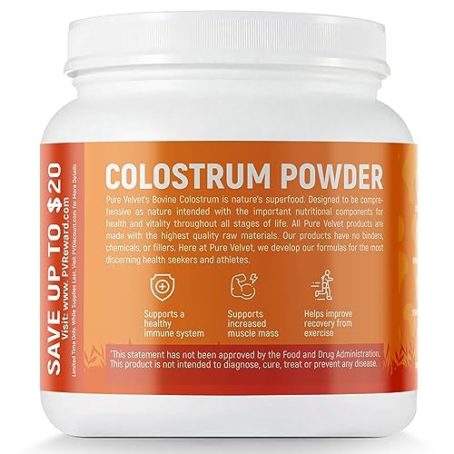 Pure Velvet Colostrum Powder for Gut Health, Bloating, Hair Growth, Immune Support Pure Velvet Au supplements