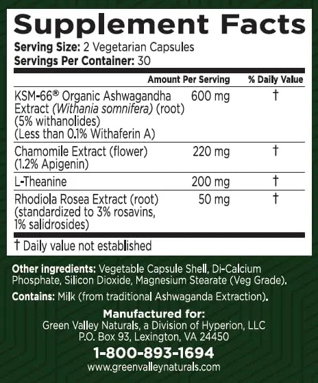 GREEN VALLEY NATURALS My Sleep Miracle Vegan Sleep Support Supplement | Melatonin-Free Formula | Ashwagandha, Chamomile & L-Theanine | Promotes Calm, Relaxation & Restful Sleep | 60 Capsules GREEN VALLEY NATURALS Au supplements