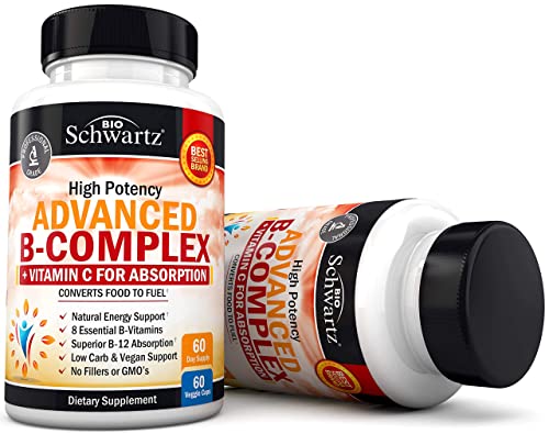 Vitamin B Complex with Vitamin C for Maximum Absorption - Methylcobalamin b12 BioSchwartz Au supplements