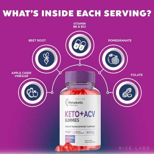 (2 Pack) Metabolic Solutions Keto ACV Gummies, Metabolic Solutions Keto+ACV Gummies rize labs Au supplements