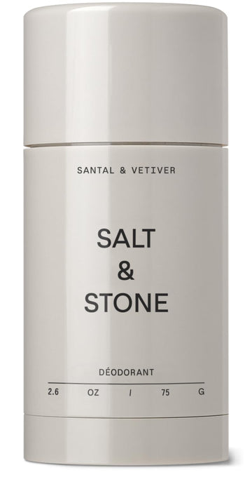 Salt & Stone Aluminum Free Deodorant | Extra Strength 48 Hour Protection for Women & Men | Made with Seaweed Extracts, Niacinamide & Prebiotics | Santal & Vetiver Salt & Stone Au supplements