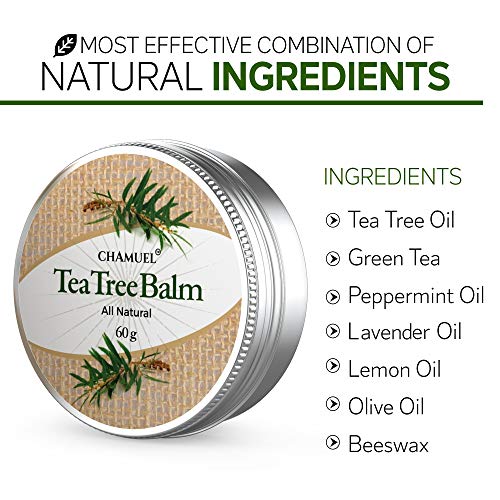 TEA TREE OIL BALM -100% All Natural | Great Cream for Soothing Irritations like Eczema Chamuel Au supplements