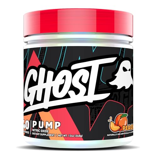 GHOST Pump Nitric Oxide Powder, Peach - 40 Servings - Sugar-Free & Stim-Free Pre GHOST Au supplements
