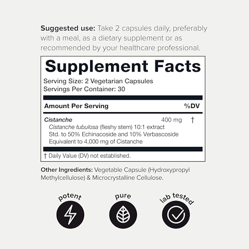 Toniiq Cistanche Tubulosa - (4000mg) Pure Cistanche Supplement for Men - 10x Highly Toniiq Au supplements