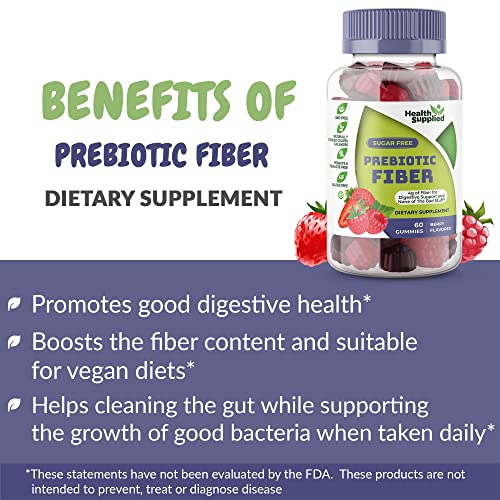 Fiber Prebiotic Gummies Sugar Free, Keto Friendly 2 Pack | Gut Cleansing, Digestive Health Health Supplied Au supplements